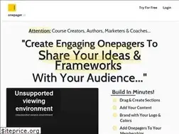 Sites similar to onepager.io