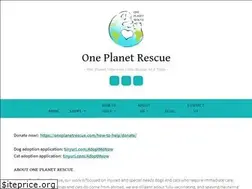 Sites similar to oneplanetrescue.com