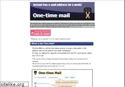 Sites similar to onetime-mail.com