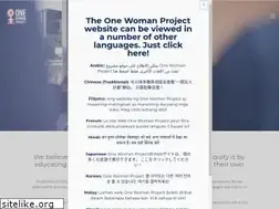 Sites similar to onewomanproject.org