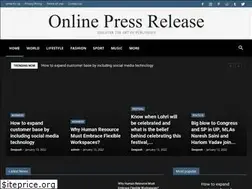 Sites similar to online-pressrelease.com