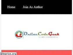 Sites similar to onlinecodegeek.com