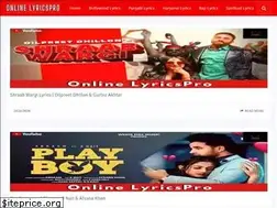 Sites similar to onlinelyricspro.blogspot.com