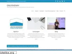 Sites similar to onlyoneway.de