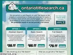 Sites similar to ontariotitlesearch.ca