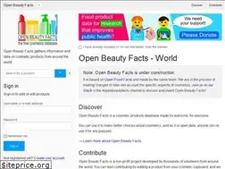 Sites similar to openbeautyfacts.org