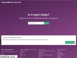 Sites similar to openinghours-sg.com