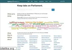 Sites similar to openparliament.ca