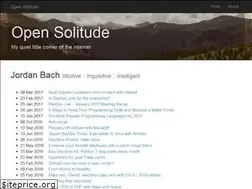 Sites similar to opensolitude.com