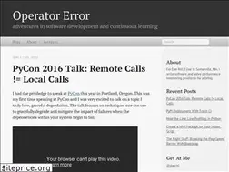 Sites similar to operatorerror.org