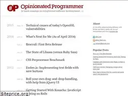 Sites similar to opinionatedprogrammer.com