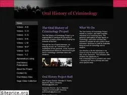 Sites similar to oralhistoryofcriminology.org
