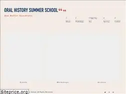 Sites similar to oralhistorysummerschool.com
