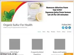 Sites similar to organicsulfur4health.com