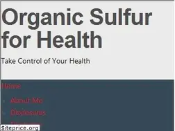 Sites similar to organicsulfurforhealth.com