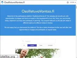 Sites similar to osallistuvavantaa.fi