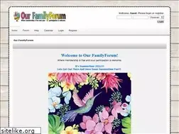 Sites similar to ourfamilyforum.org
