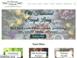 Sites similar to ourheritageofhealth.com