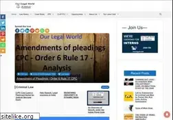 Sites similar to ourlegalworld.com