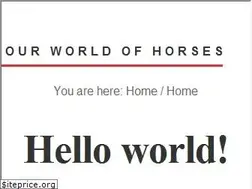 Sites similar to ourworldofhorses.com