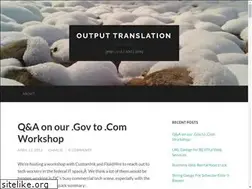 Sites similar to outputtranslation.com