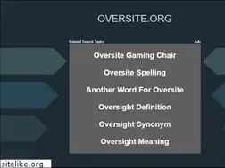 Sites similar to oversite.org