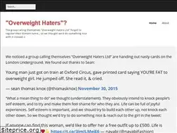 Sites similar to overweighthaters.com