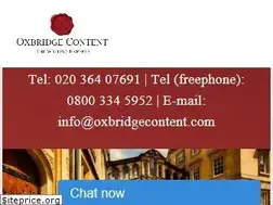 Sites similar to oxbridgecontent.com