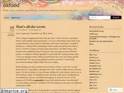 Sites similar to oxfoodblog.wordpress.com
