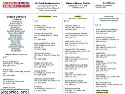 Sites similar to oxfordmenu.com