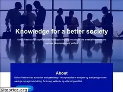 Sites similar to oxfordresearch.no