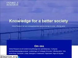 Sites similar to oxfordresearch.se