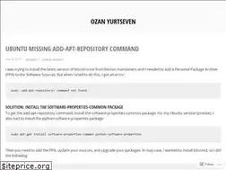 Sites similar to ozanyurtseven.wordpress.com
