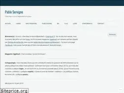 Sites similar to pabloservigne.com