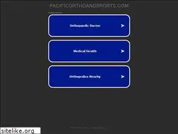 Sites similar to pacificorthoandsports.com