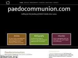 Sites similar to paedocommunion.com