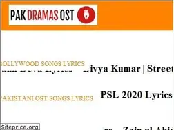 Sites similar to pakistanidramasostlyrics.blogspot.com