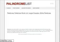 Sites similar to palindromelist.net