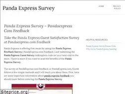 Sites similar to pandaexpressfeedback.net