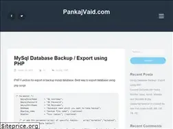 Sites similar to pankajvaid.com