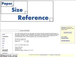 Sites similar to papersizereference.com