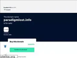 Sites similar to paradigmlost.info