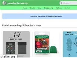 Sites similar to paradise-is-here.de