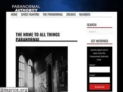 Sites similar to paranormalauthority.com