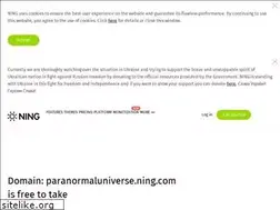 Sites similar to paranormaluniverse.ning.com
