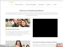 Sites similar to paraphrasingmatters.com