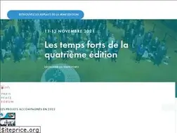 Sites similar to parispeaceforum.org