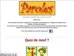 Sites similar to paroles2.free.fr