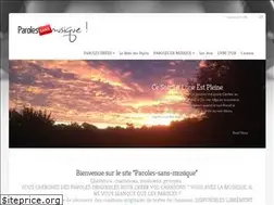 Sites similar to parolessansmusique.fr