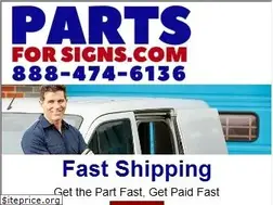 Sites similar to partsforsigns.com